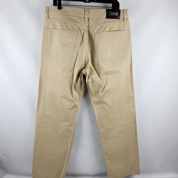 Hugo Boss Alabama Lightweight 5-Pocket Chino Style Casual Pants Biege/Tan 36x30 - Picture 8 of 13